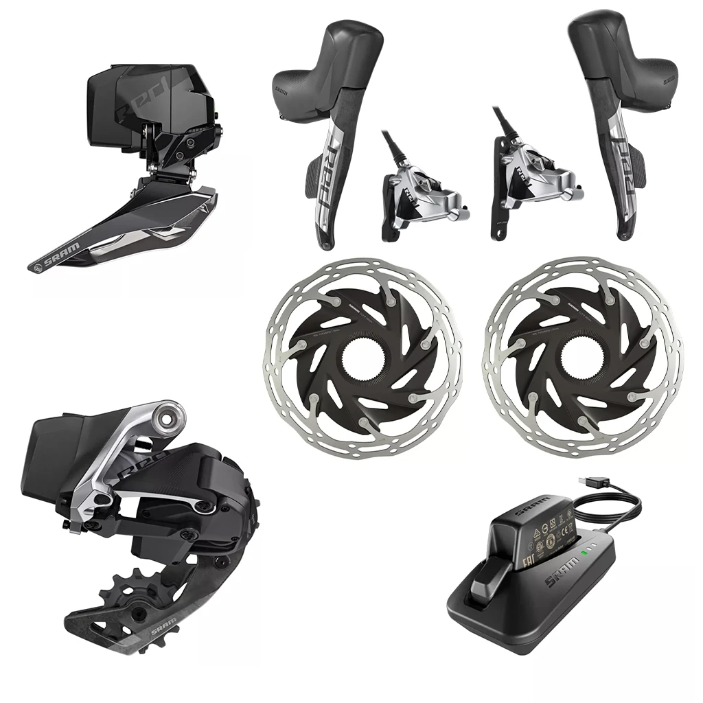 SRAM Red AXS 2X Groupset Flat Mount CL (max 33T) 3 SRAM Red AXS 2X Groupset Flat Mount CL (max 33T)