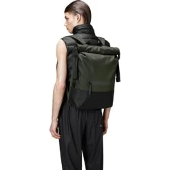 Rains Trail Rolltop Backpack W3 Kaki 8 Rains Trail Rolltop Backpack W3 Kaki -Pédale Libre main 14320 green men 1 5ab5
