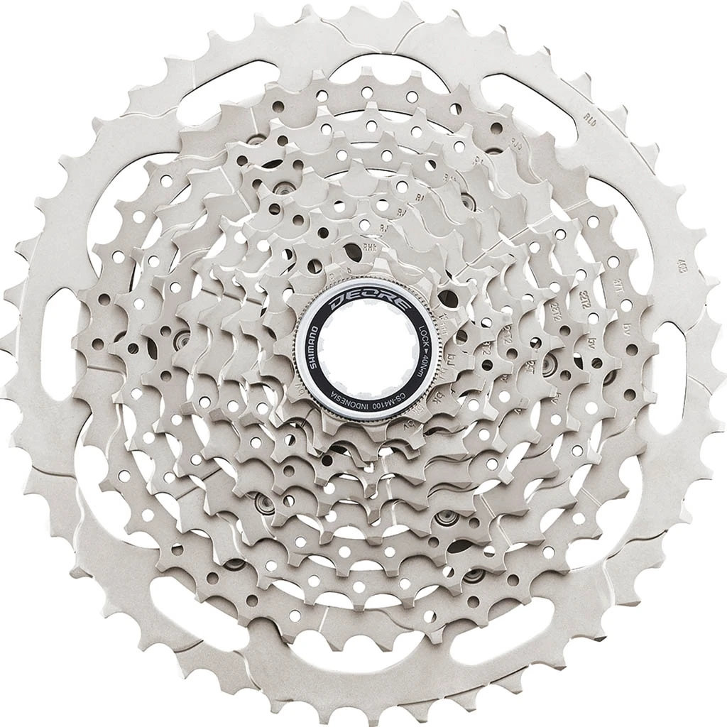 Shimano Cassette 10v 11-42 CS-M4100-10 Deore Argent 3 Shimano Cassette 10v 11-42 CS-M4100-10 Deore Argent