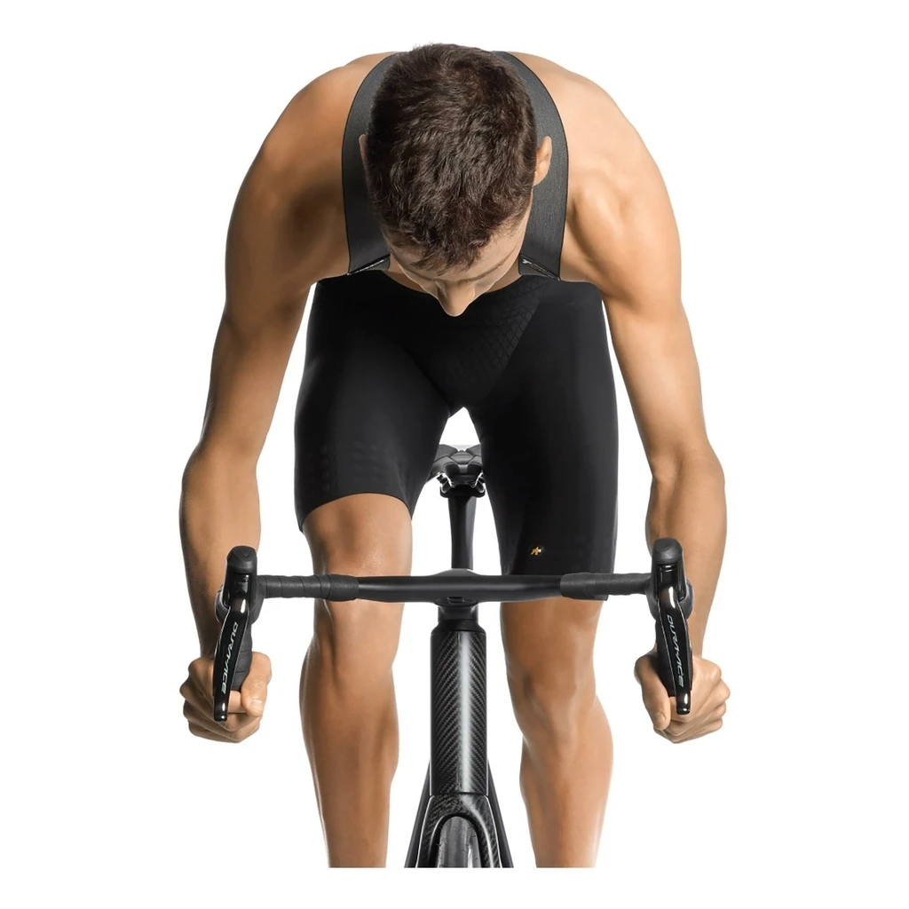 Assos MILLE GTO Bib Shorts C2 Long Flamme D'Or Homme Noir 7 Assos MILLE GTO Bib Shorts C2 Long Flamme D'Or Homme Noir – Image 5