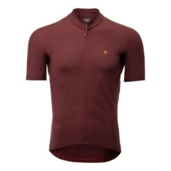 7mesh Ashlu Merino Jersey SS Men Port Homme Bordeaux