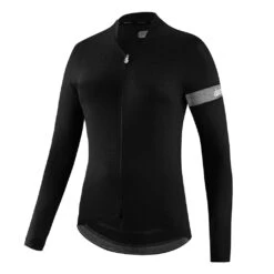 Dotout Block Long Sleeve W Jersey Black Femme Noir