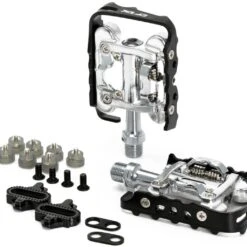 XLC PD-S02 PÉDALES AUTOMATIQUES VTT 108x65M UNILATÉRALES NOIRES/ARGENT